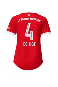 Fotbalové Dres Bayern Munich Matthijs de Ligt #4 Dámské Domácí Oblečení 2022-23 Krátký Rukáv